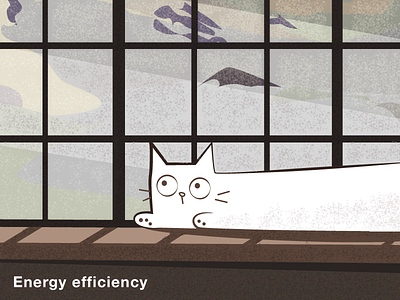 Cat efficiency art cat design draw illustration illustrator photoshop snow vector winter