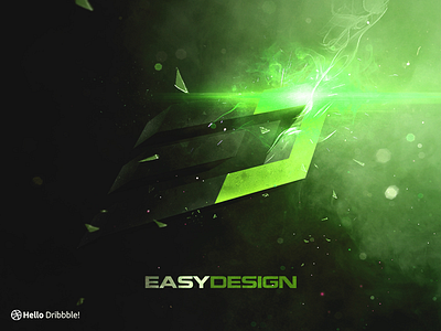 easydesign 3d 4d abstract dark debut design effect first green hello motion shot