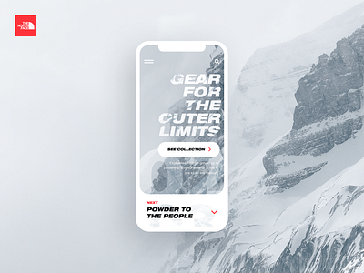 tnf ux mobile clean daily figma frame hd interface mobile mountain north sketch ui uiux ux