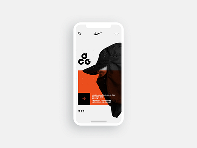 nikelab acg ux brand clean daily fashion inteface lab minimal mobile mobile app nike orange style ui uiux ux