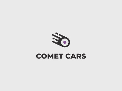 Comet Cars logo branding cars comet design flat graphic logo modern simple tire