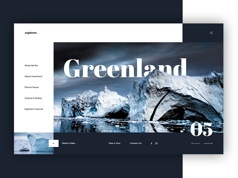 Greenland travel website concept by Tamara Soro on Dribbble