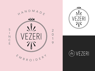Vezeri - Scalable Logo Design branding craft embroidery handmade hoop logo logo design responsive logo scalable logo smallbusiness