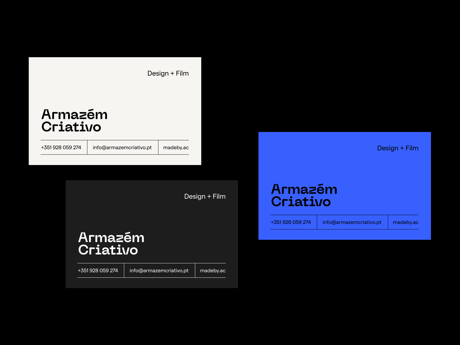 Armazém Criativo branding branding and identity clean creative studio minimal typography whitespace