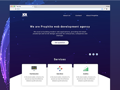 Landing page for Prophit