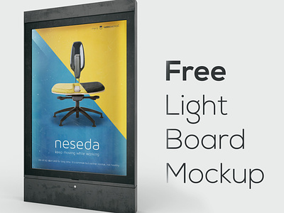 Free Light Board Mockup 2