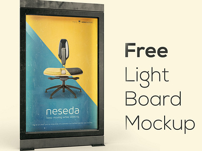 Free Light Board Mockup Dealjumbo 3d banner board flyer free free graphics free mockup free template light mockup photoshop photoshop mockup poster template urban