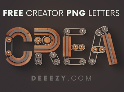 FREE Creator 3D Lettering Deeezy 3d 3d lettering 3d letters creative decorative font free free font free graphics free letters freebie lettering typography