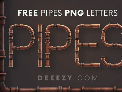 FREE Copper Pipes 3D Lettering