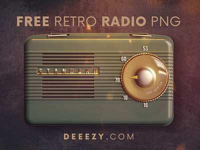 Free Retro Radio PNG Graphics