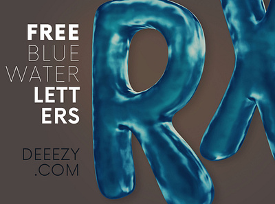 Free Water Funny 3D Lettering 3d 3d lettering blue cartoon deeezy font free free font free graphics freebie funny lettering png typography water