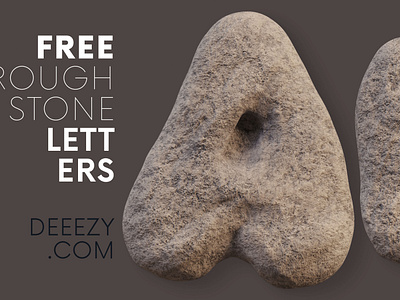 Free Rough Stone 3D Lettering