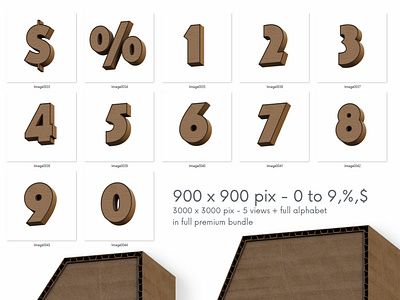 Cardboard - Free 3D Numbers