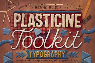 Plasticine Typography Creator clay creator font graphics lettering photoshop plasticine playdoh shapes template toolkit typography