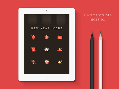 New Year Icons