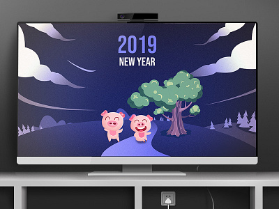 TV 2019 loading illustration tv design