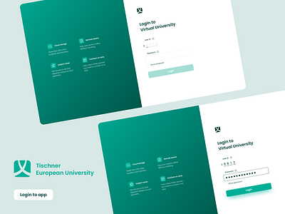 TEU - Virtual University App Redesign Concept - Login