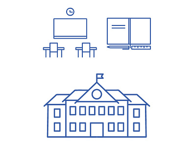 School vector set