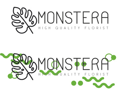 Monstera Florist branding design logo logotype