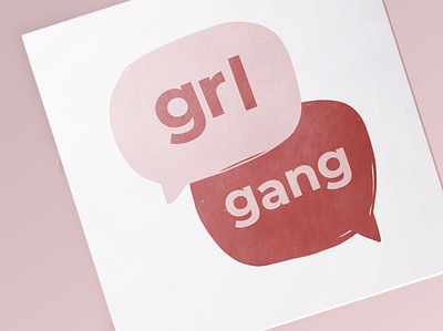 Grl Gang Brum Brand Identity brand brand identity branding concept design feminism graphic design instagram logo logo design pink print red social media social media design