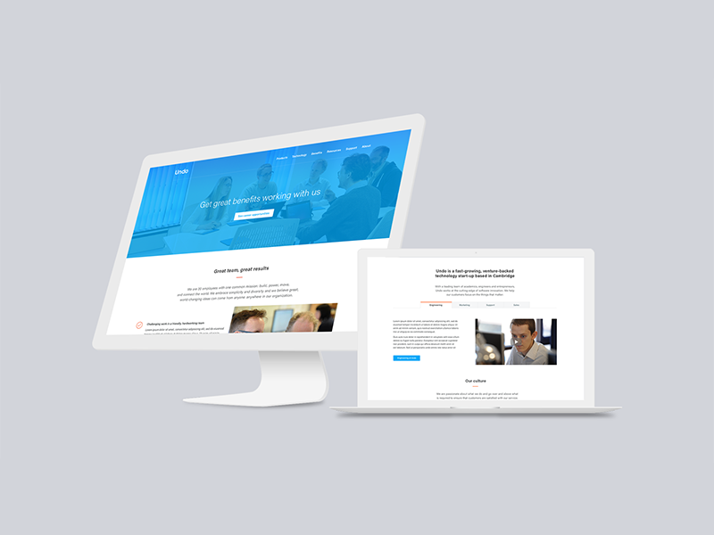 UI: Undo Software careers graphic design blue ux ui web web design design technology tech software