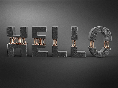 HELLO 3d 3dmodel design font hello texture type typeface typography vectary