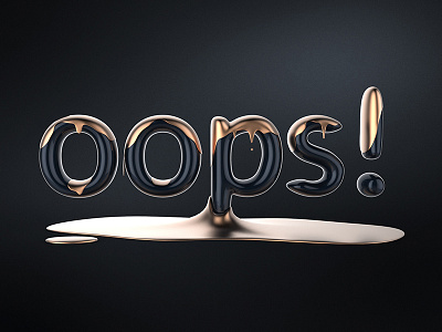 Oops! 3d 3dmodel design font oops texture type typeface typography vectary