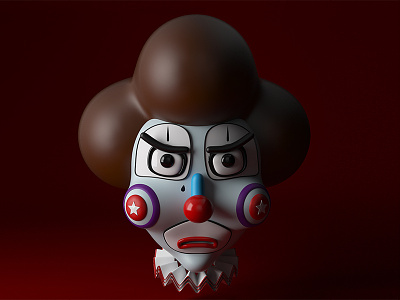 Upset clown 3d 3dmodel cartoon character character design design render texture vectary vectary 3d