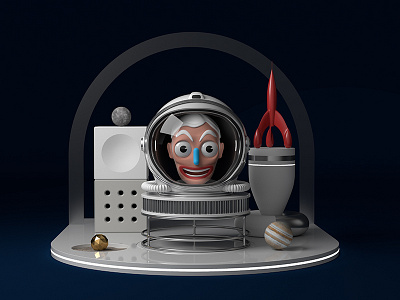 Astronaut 3d 3dmodel cartoon character character design design illustration render set design setdesign still frame still life still life texture vectary vectary 3d