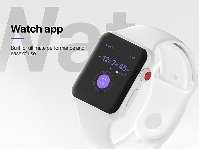 Time Travel App for Apple watch apple watch design purple ui ux watch app