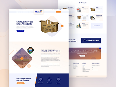 Clean Earth Systems clean client creative design design landing page modern product design template typography ui website