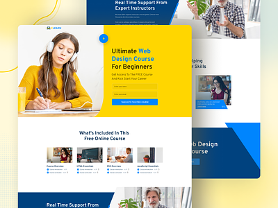 eLearning Template For WPFunnels colorful course creative elearning funnels graphic design learn online online learing online learning platform template ui ux webdesign wpfunnels