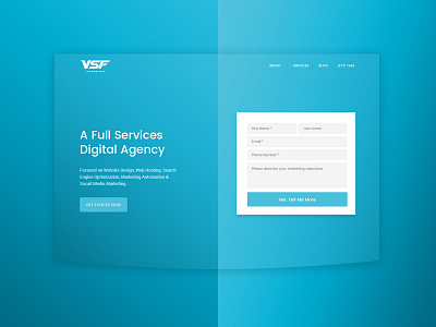 VSF Marketing clean design hompage icon illustration landing page uidesign ux web website
