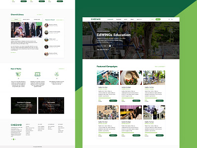 Cheewid Website Redesign clean crowdfunding design homepage minimal typography ui ux web website