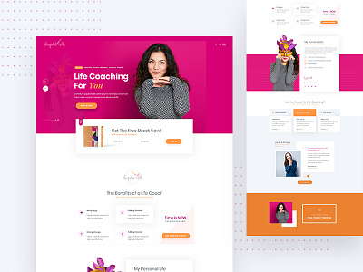 Life Coach Landing Page Design business coach homepage landingpage life coach minimal online coach personal coach trainer ui ux web website