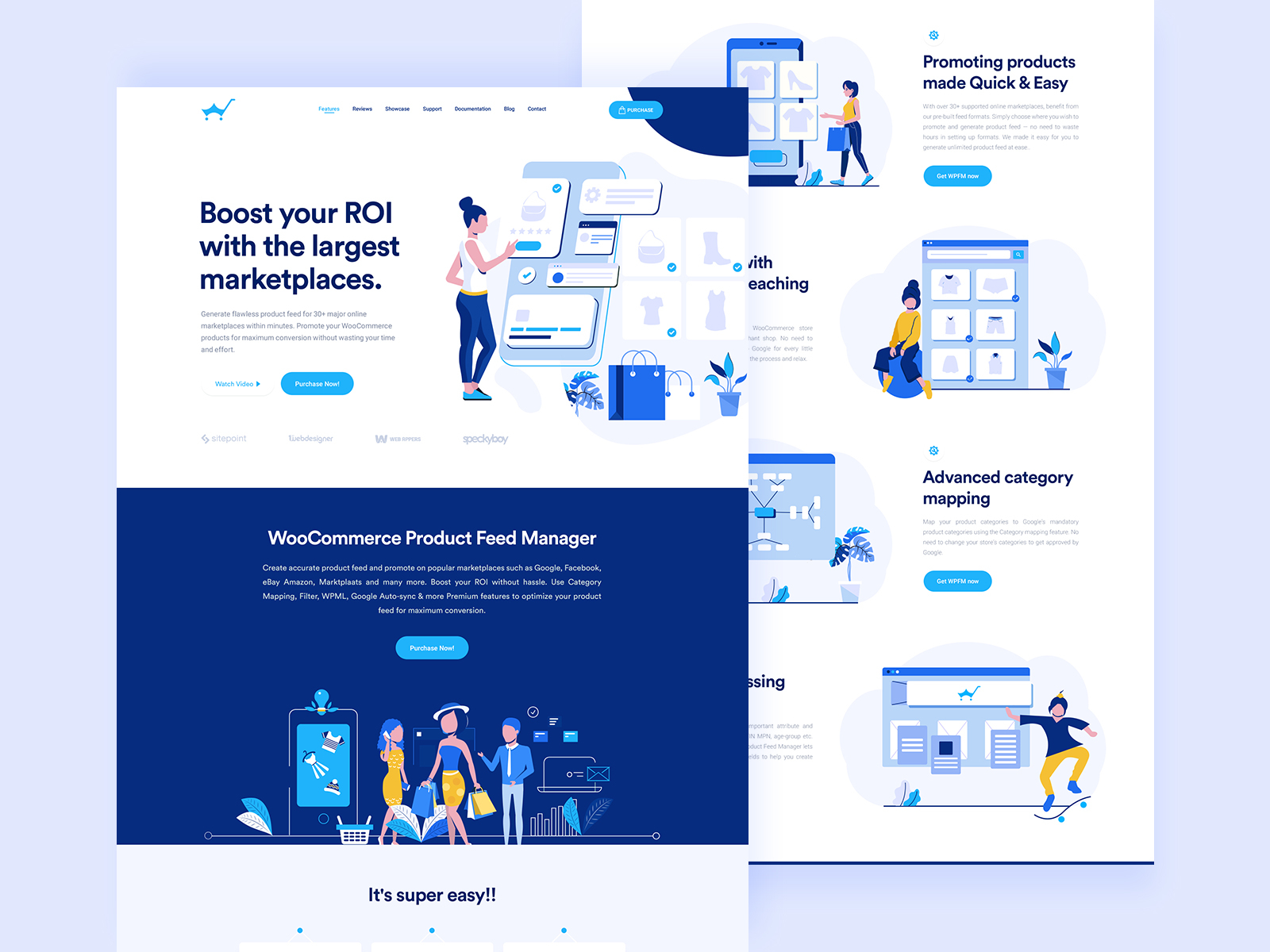 Product Feed Landing Page by CODE REX on Dribbble