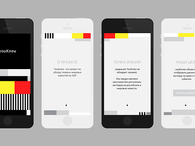 youKnew, branding and UI/UX for a news application in Russia