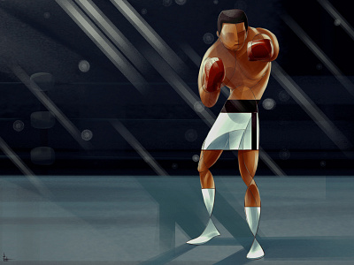 Muhammad Ali adobe photoshop contest digital art futurism illustration