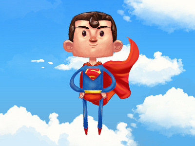 Supaman character design illustration superhero superman