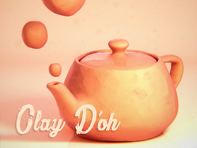 Clay D'oh! : A Procedural Blender Shader b3d blender cycles dough free illustration material morning play teapot