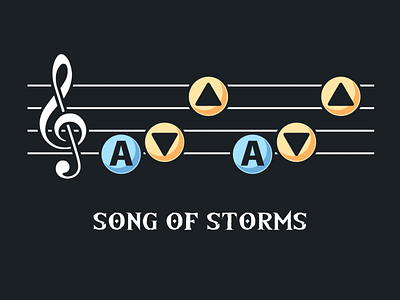 Song of Storms legend of zelda link music musical nintendo note ocarina song vector zelda
