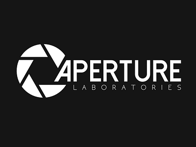Aperture Labs brand design game graphic icon identity logo monochrome portal valve vector