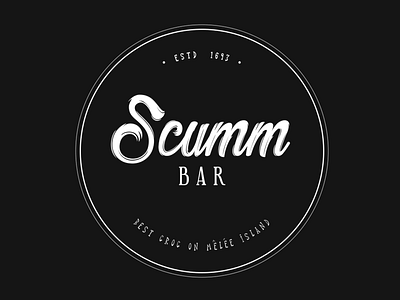 Scumm Bar brand design game graphic icon identity logo lucasarts monkeyisland monochrome vector