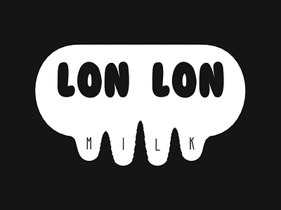 Lon Lon Milk brand cow design game graphic icon identity legend of zelda logo monochrome vector zelda