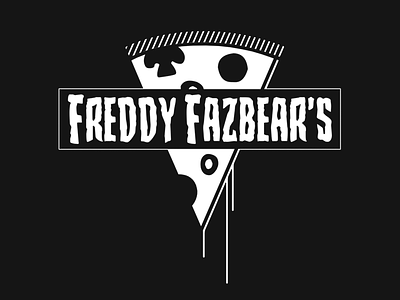 Freddy Fazbear's Pizza brand design fnaf game graphic horror icon identity logo monochrome pizzeria vector