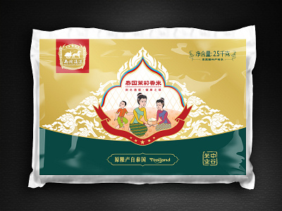 泰国有机茉莉香米包装Thai organic jasmine rice packaging