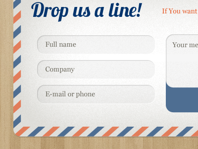 Envelope contact form