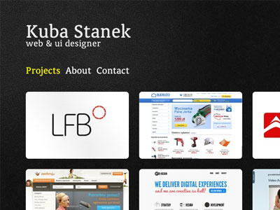 Kubastanek - new minimal portfolio designer portfolio webdesign