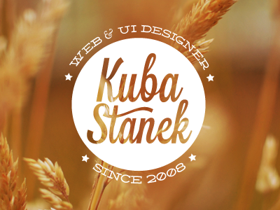 Kuba Stanek - logo 2012 v2 awesome background circle grunge identity logo written