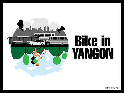 Bike in Yangon, Myanmar. bike cyclist kabyaroo myanmar yangon